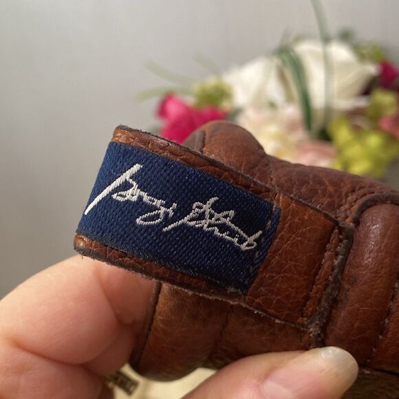 Rare Justin George Strait Brown Leather Doug Kiltie Western Cowgirl Boots Sz 7 - Picture 9 of 14